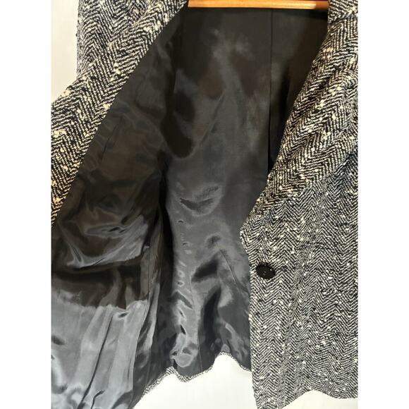 Lafayette 148 Wool Blend Herringbone Tweed Blazer Jacket Size 4 Office Career - Picture 8 of 10